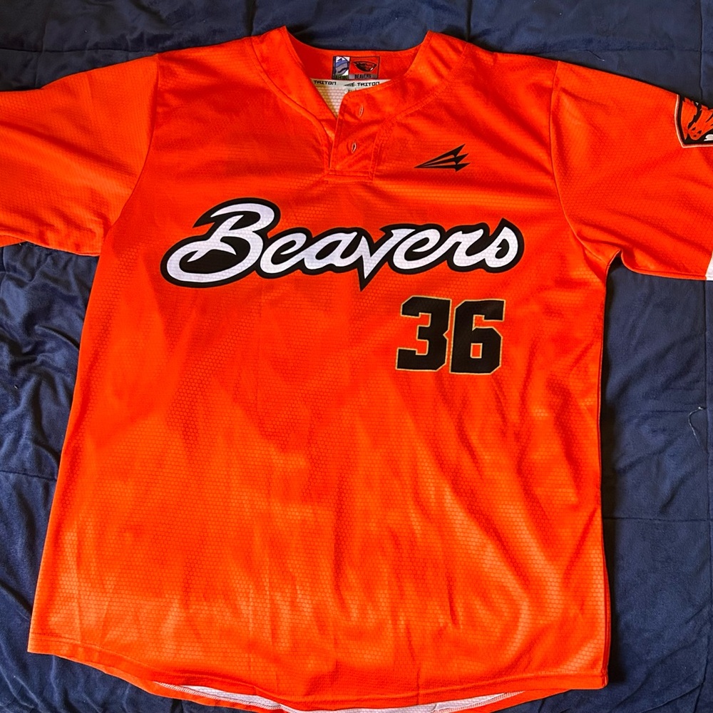 Beavers Oregon Orange Baseball Jersey